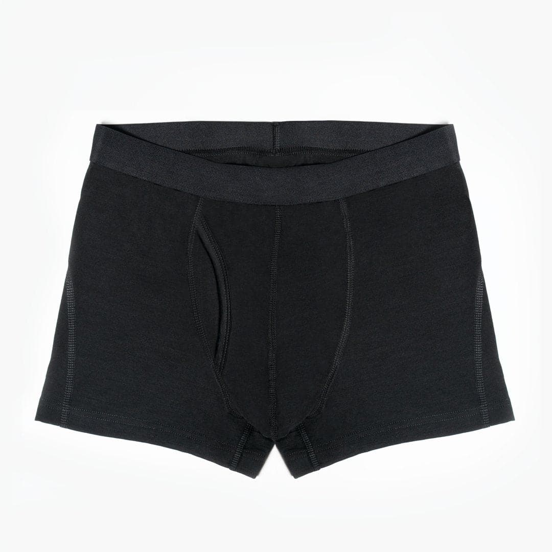 Nexural Pure Merino Boxershorts 100% Merinowolle Schwarz