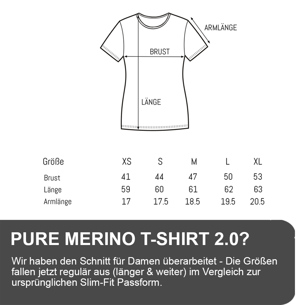 PURE MERINO T-Shirt 2.0 100% Merinowolle