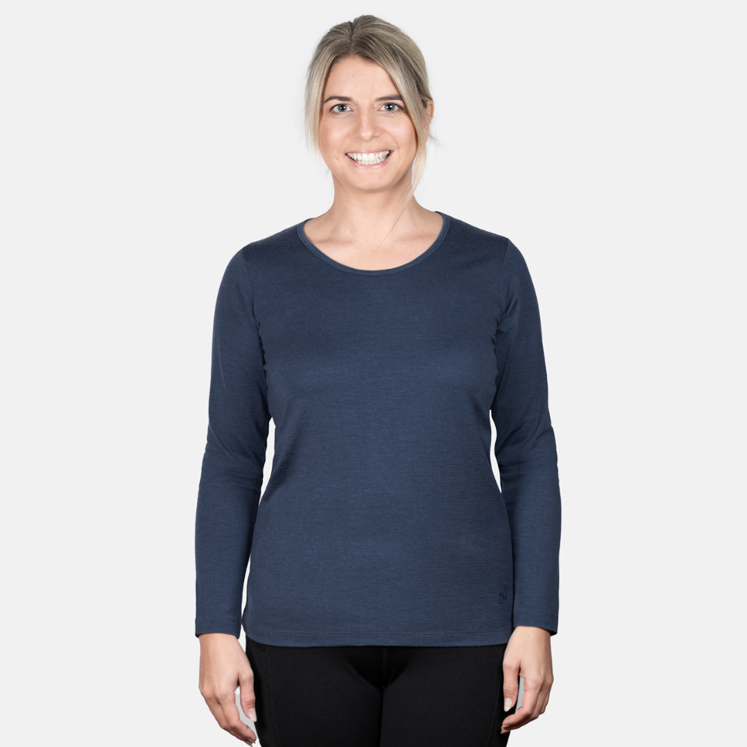 PURE MERINO Langarmshirt Damen