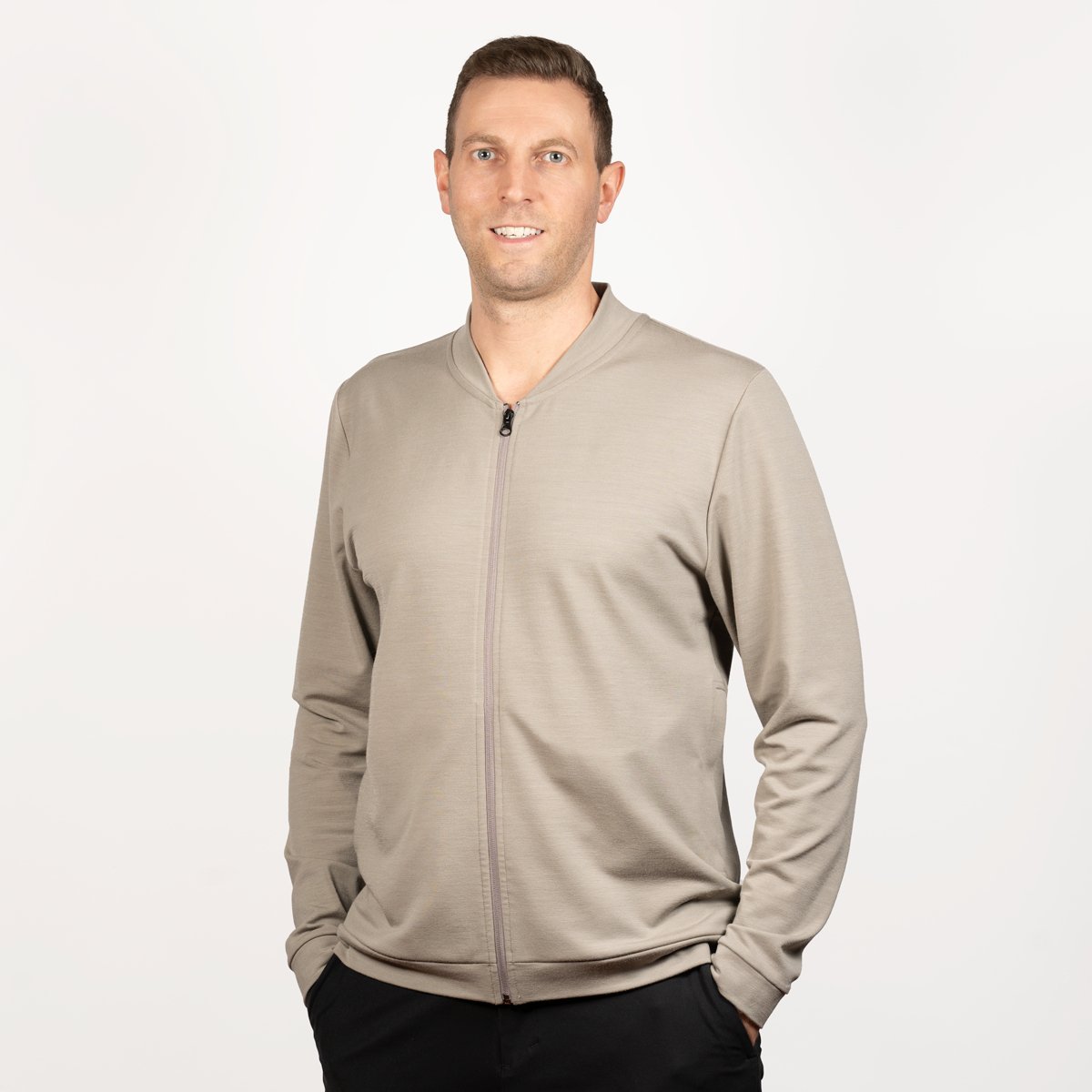 Nexural Premium Merino Zip Jacke Beige