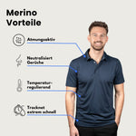 Nexural Pure Merino Poloshirt Navy Vorteile
